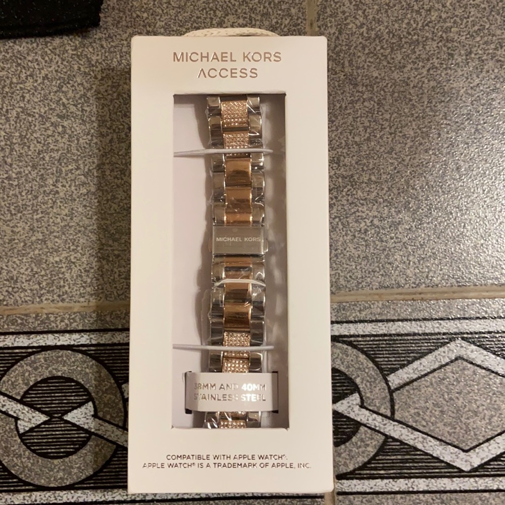 Beautiful authentic Michael Kors two tone Apple Watch band